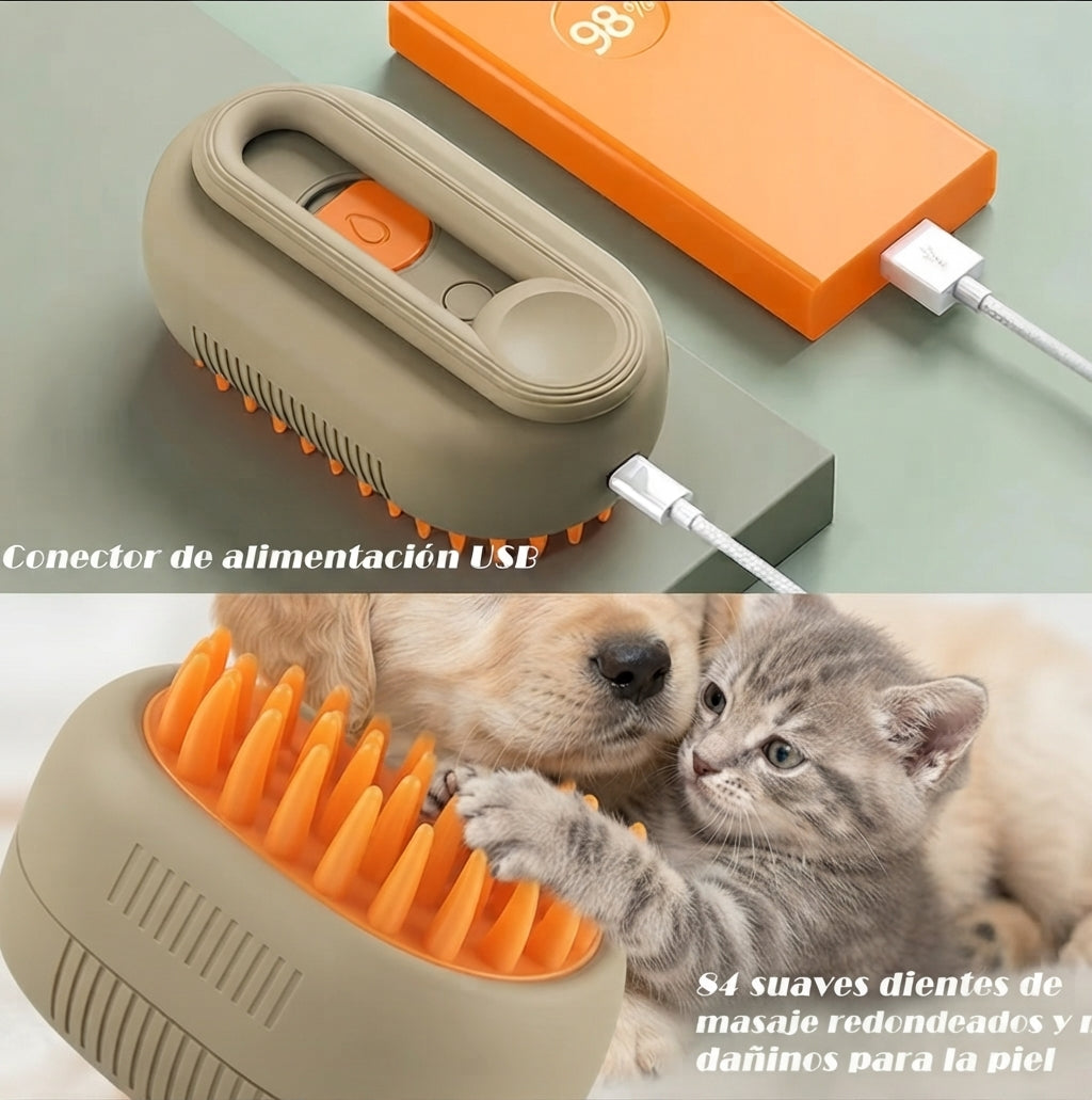 El Cepillo que tu Perro o Gato no Querrá Soltar – Vapor, Masaje y Peine en Uno