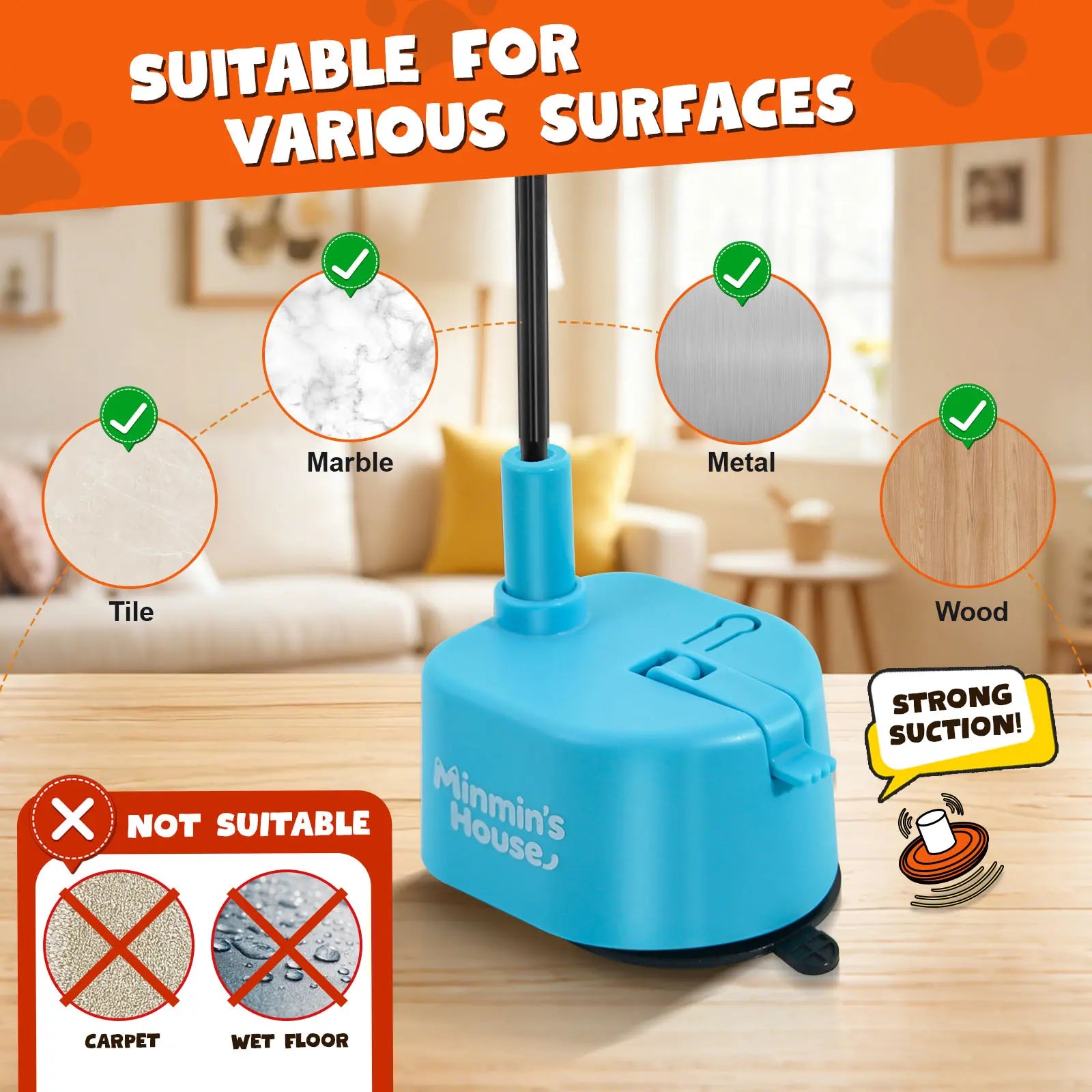 Interactive Cat Toys for Indoor Cats - Automatic 360° Swirling Flying Bird Feather Toy, USB Rechargeable Electric Cat Teaser with Reusable Strong Sticky Vacuum Suction Cup Base,Self-Play Toy for Bored Cat