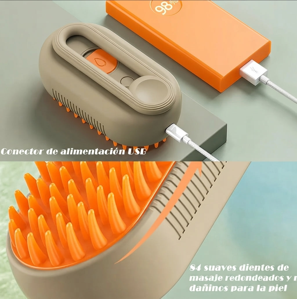 El Cepillo que tu Perro o Gato no Querrá Soltar – Vapor, Masaje y Peine en Uno