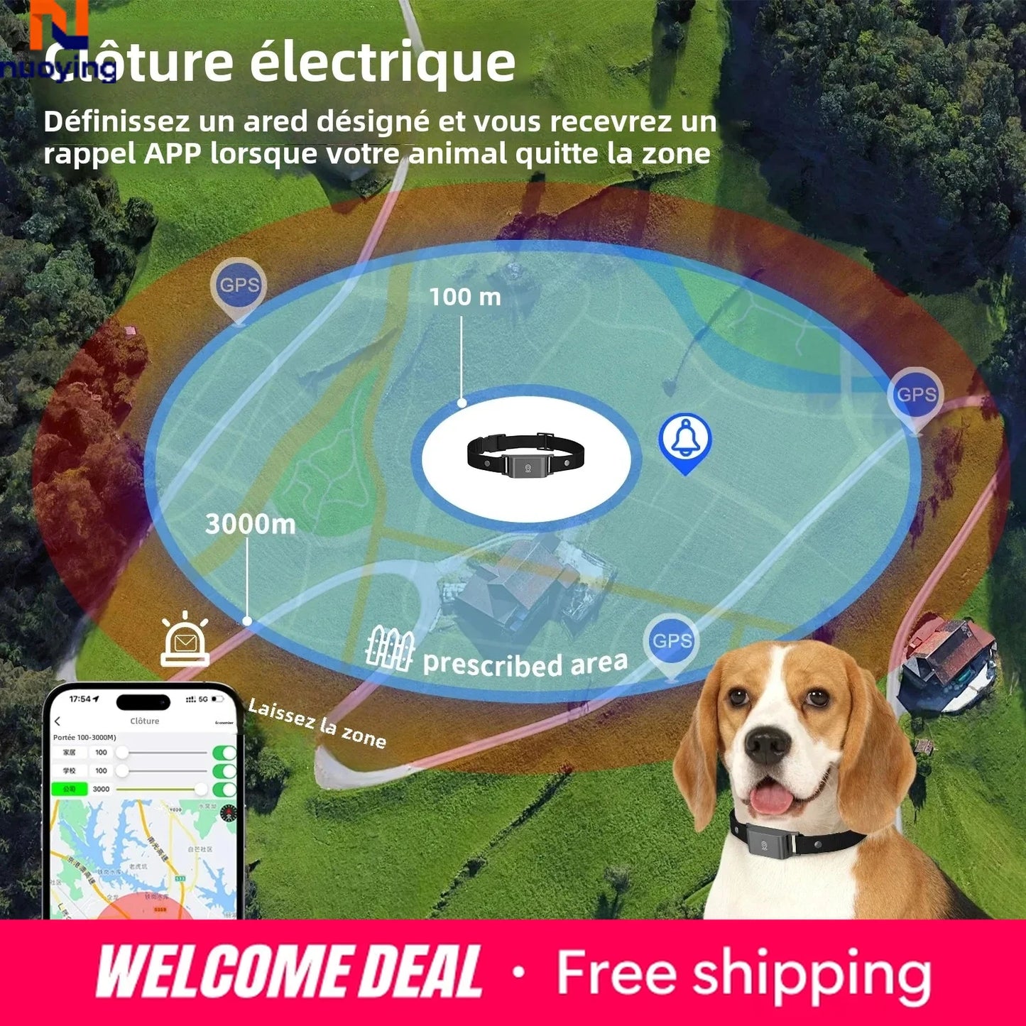 Collar GPS 4G Localizador para Perros y Gatos
