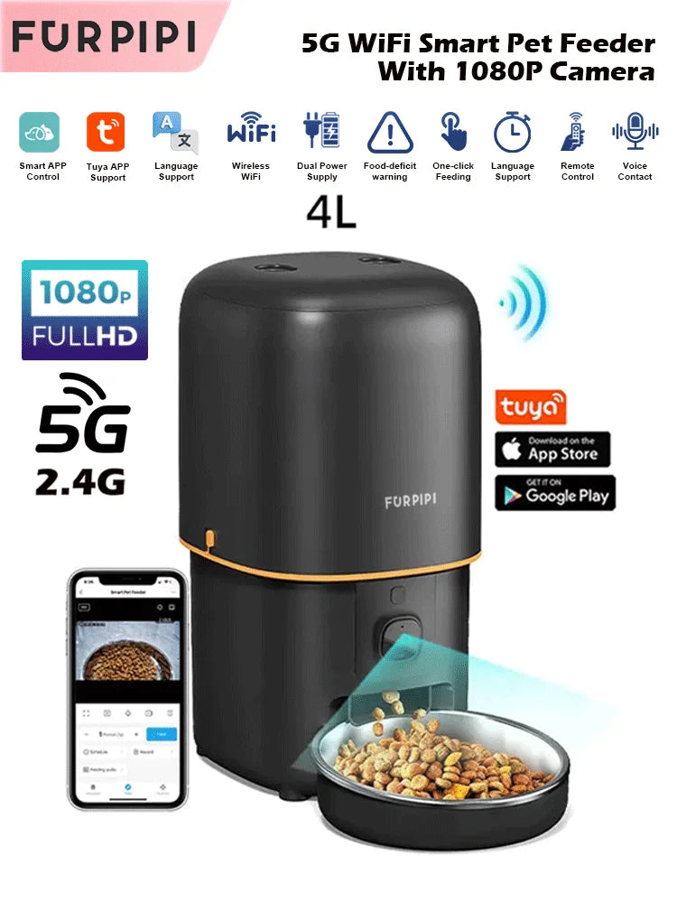 Smart Feeder with WiFi Camera for Cats and Dogs